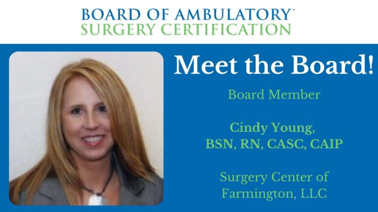 Q&A with a BASC® Board Member: Cindy Young, BSN, RN, CASC, CAIP